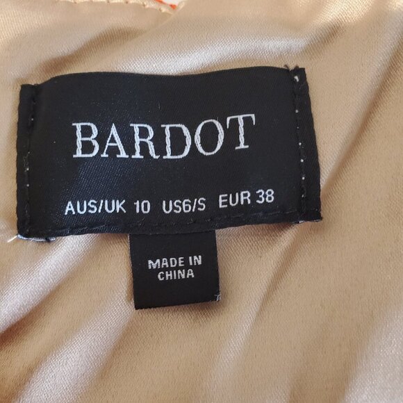 Tayla Dress by BARDOT SZ 6/S Vibrant Orange Cocktail Dress Spaghetti Straps - Picture 8 of 10